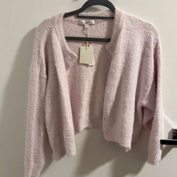 Anthropologie Flat White Soft Button Up Cardigan - Picture 2 of 2